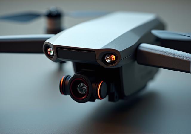 Pandangan dekat dron meteorologi dengan pelbagai penderia.